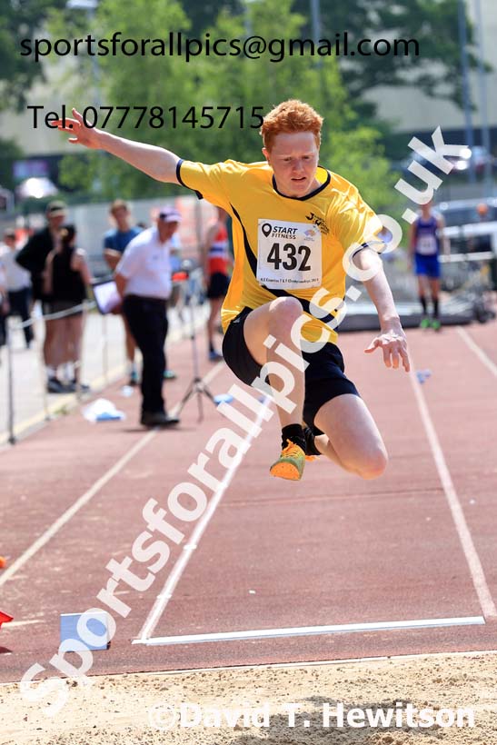 Mens Under-17s Long Jump, 2024 North Eastern Track and Field Champs., Middlesbrough.  Photo: David T. Hewitson/Sports for All Pics